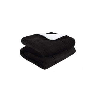 Cubrecama Corduroy Termico King - Negro