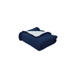 Cubrecama Prewash Bordado Sherpa King - Azul Marino