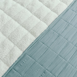 Cubrecama Crinkle Sherpa Liso