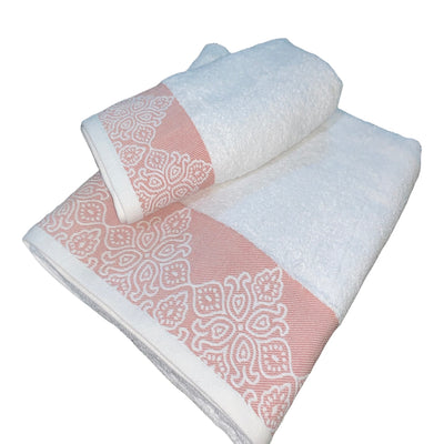 Set 2 Toallas Jacquard 500g Guarda Rosa - rosa