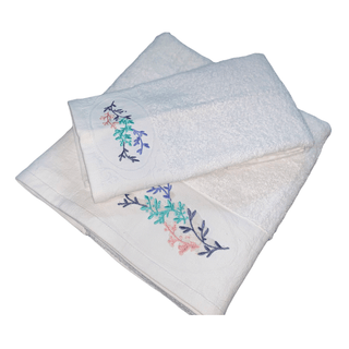 Set 2 Toallas Embrodery 500g Flowers D2