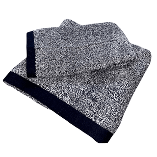 Set 2 Toallas Two Tone 500g Negro