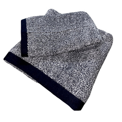 Set 2 Toallas Two Tone 500g Negro - negro