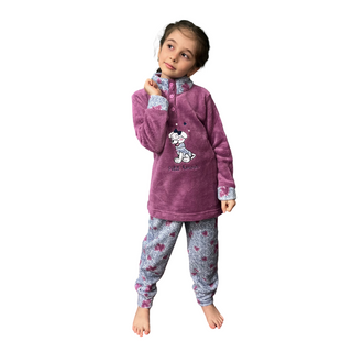 Pijama Niña Corazones T4 Rosado