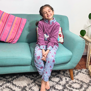 Pijama Niña Corazones T4 Rosado