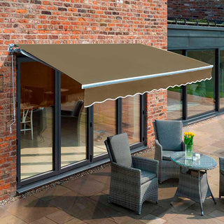 Toldo Proyectable Aluminio 2 x 1,5 Mts Café Topo