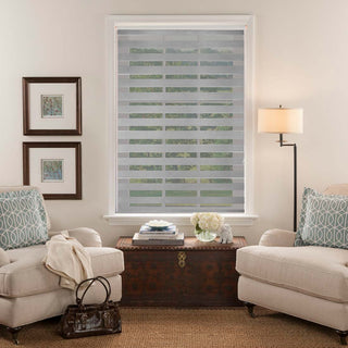 Cortina Duo Blackout 150 X 220 Cm Color Gris Plata