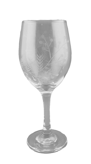 Set 6 Copa Vino Tallada Ramilla Punto 8,5X21Cm
