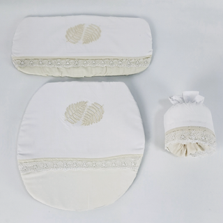 Set 4 Piezas Textil De Baño 144 Hilos Bordado Ramas