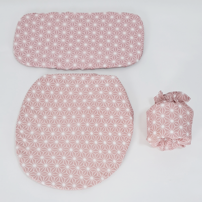 Set 4 Piezas Textil De Baño Microfibra Print Geo - multicolor