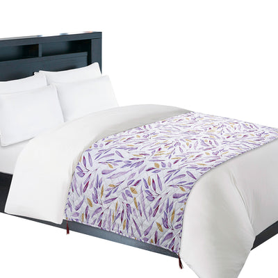 Piecera Microfibra  Hojas De Invierno 100x200cm - multicolor