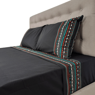 Sábanas 144H Estampadas Grecas Multicolor 1.5 Plazas