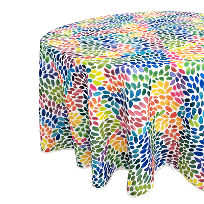 Mantel Bistrech Estampado Redondo Hac2586 180cm - multicolor