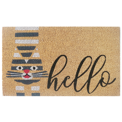 Limpiapiés gato fibra de coco 45 x 75 cm - multicolor