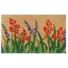 Limpiapiés flores fibra de coco 45 x 75 cm