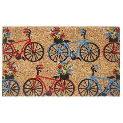 Limpiapiés bicicletas fibra de coco 45 x 75 cm - multicolor