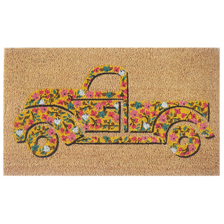 Limpiapiés auto amarillo fibra de coco 45 x 75 cm