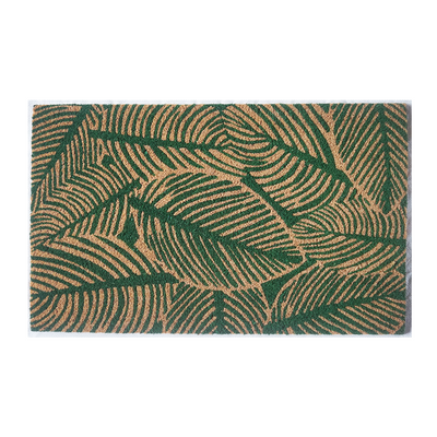 Limpiapiés hojas fibra de coco 45 x 75 cm - multicolor