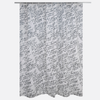 Cortina de Baño Estampada C/Forro Diseño Words 180X180Cm