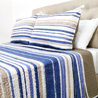 Cubrecama Microfibra Estampado Lineas King