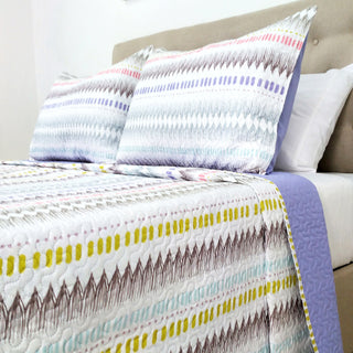 Cubrecama Microfibra Estampado Trazos King
