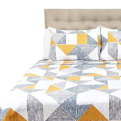 Cubrecama Microfibra Estampado Texturas King - multicolor