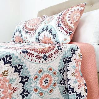 Cubrecama Microfibra Estampado Mandala King