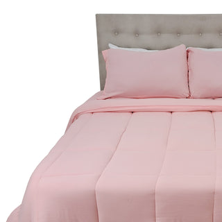 Plumon Termico 2 Plazas Microfibra Color Rosado