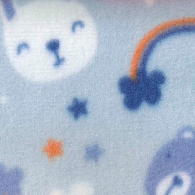 Tela para confecciones POLAR ESTA DSN ANIMALES 3 Color Celeste - celeste