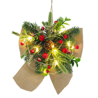 Adorno decorativo de navidad 815 con cinta 10 LED 15 x 20 cm