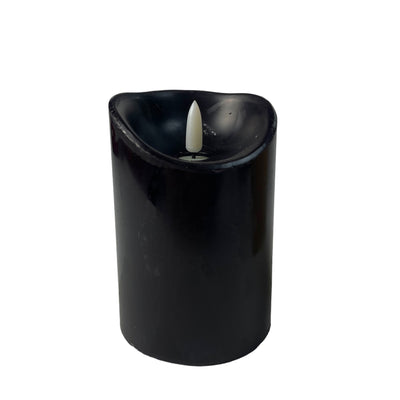 Vela Led Con Pilas 8 X 12 Cm Negro - multicolor
