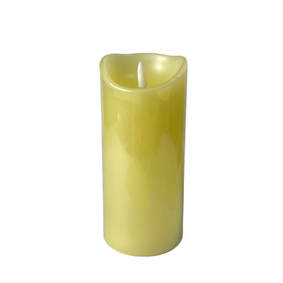 Vela Led Con Pilas 8 X 18 Cm Crudo - crema
