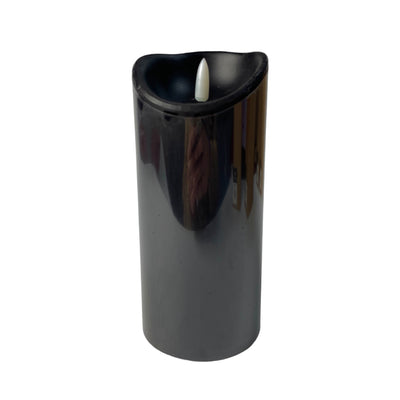 Vela Led Con Pilas 8 X 18 Cm Negro - multicolor