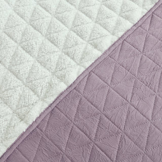 Cubrecama Crinkle Sherpa Liso 2P Rosa Viejo