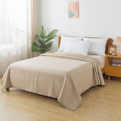 Frazada premium 70% lana 200 x 200 cm beige - beige