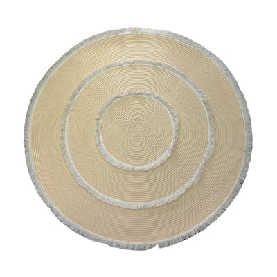 Alfombra de yute 120 cm - crema