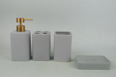 Set Accesorios Baño 4 Piezas Rocco Lila - lila