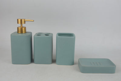 Set Accesorios Baño 4 Piezas Rocco Acqua - agua