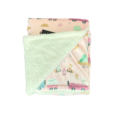 Manta Estampada Sherpa 75 X 100 Cm Camping - rosado