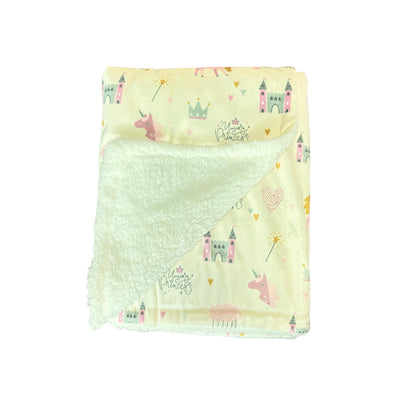 Manta Estampada Sherpa 75 X 100 Cm Castillos - crudo