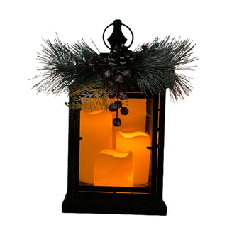 Candelabro Led Tres Velas Negro