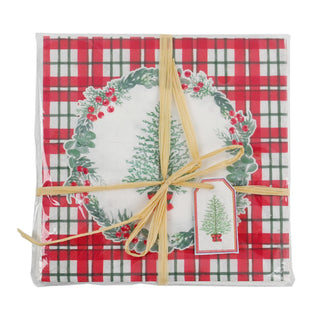 Servilleta Arbol Navidad Lineas 17X17X2Cm