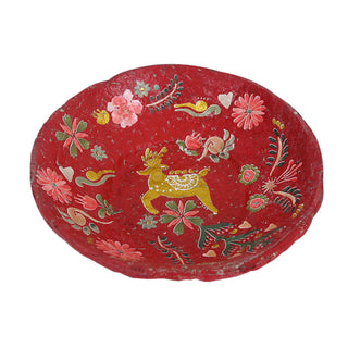 Plato Decorativo Reno Rojo 21X21X8Cm
