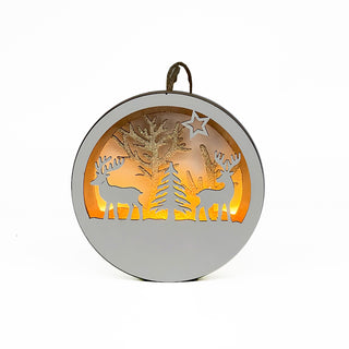 Deco Arbol Esfera Renos C/Luz 15X2Cm Clw011