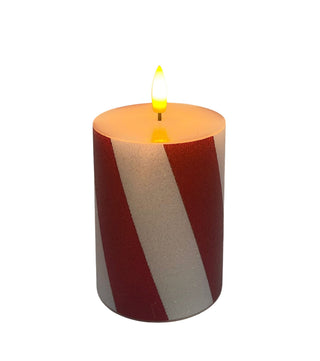 Vela Led Diagonales Rojas  1624S