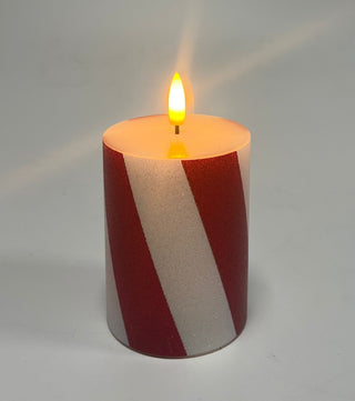 Vela Led Diagonales Rojas  1624S