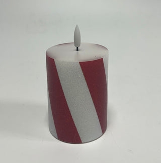 Vela Led Diagonales Rojas  1624S