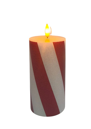 Vela Led Diagonales Rojas  1624L