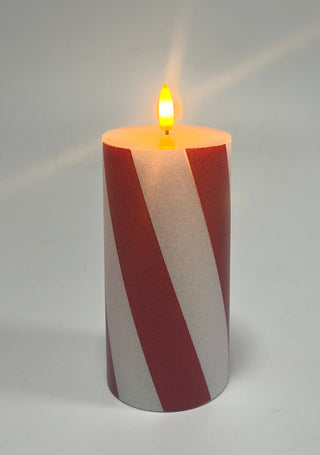 Vela Led Diagonales Rojas  1624L