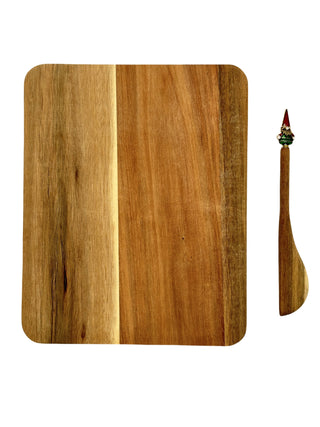 Set Tabla Mad Acacia C/Cuchillo Aperitivo Gnomo